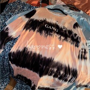 Tie-Dye Long Sleeve Dress